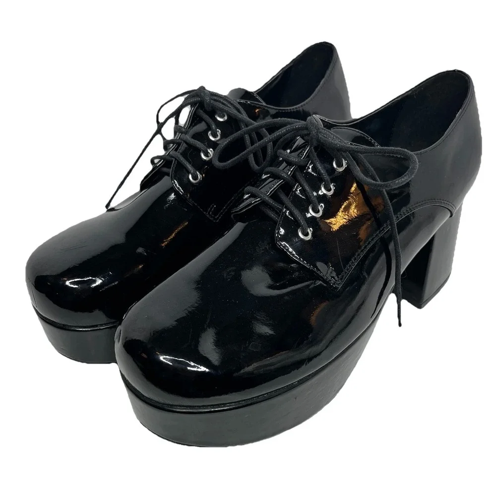 Ellie 1031 Disco Platform Men's Shoes Black Patent 3